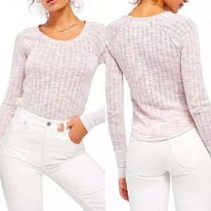 NWT Free People Space Out Long Sleeve Knit Top Medium